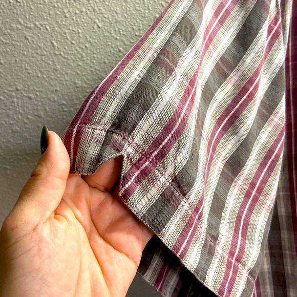 SOLD IN EBAY-Nat Nash Men Brown/Burgundy 100% Silk Button Down Shirt Size XXL - Picture 3 of 8